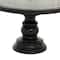 Black Wood and Glass Farmhouse Cake Stand with Cloche, 14" x 12" x 12"